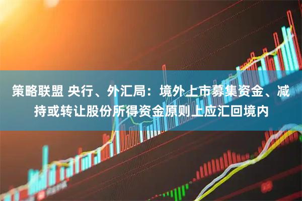 策略联盟 央行、外汇局：境外上市募集资金、减持或转让股份所得资金原则上应汇回境内