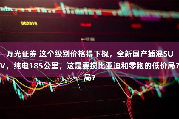 万光证券 这个级别价格得下探，全新国产插混SUV，纯电185公里，这是要搅比亚迪和零跑的低价局？