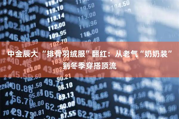 中金辰大 “排骨羽绒服”翻红：从老气“奶奶装”到冬季穿搭顶流